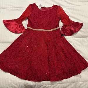 Bonnie Jean Red Lace Dress